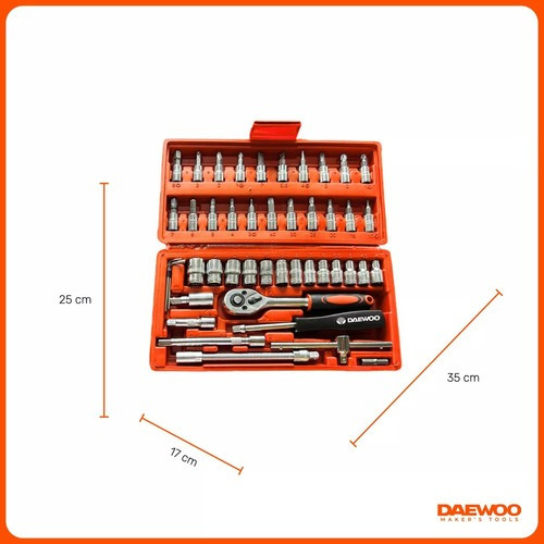 Set Juego De Dados Y Puntas C/ Chicharra Daewoo Dahts046-d