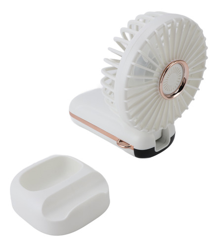 Ventilador Portátil Recargable Con Base De Mano Usb 5 Veloci