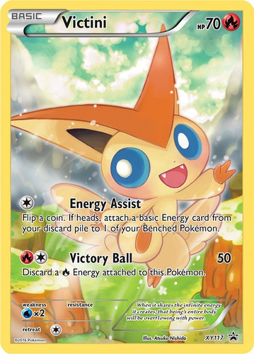 Cartas Pokemon Victini Xy117 Full Art Xyp (Usado)
