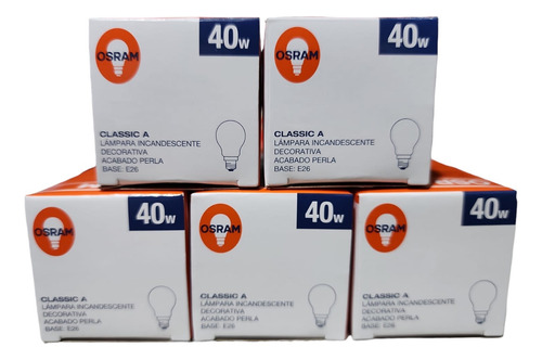 Foco A15 Refrigerador 40w Perla Osram 5pz