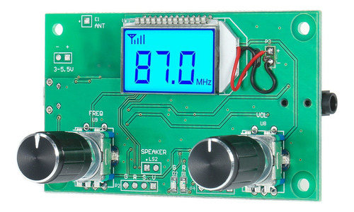 Digital Fm Radio Módulo Receptor Sem Fio Display Lcd Com