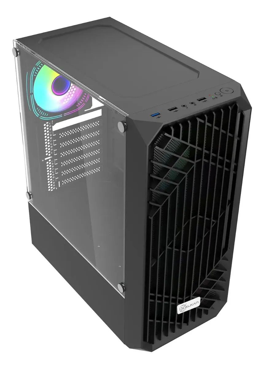 Gabinete Gamer Alfern Lite Klk088 Atx Mid Tower Preto Kalkan Preto