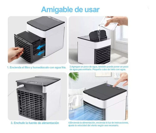Ventilador Aire Frío Miniatura Portátil De Escritorio 25 Cm