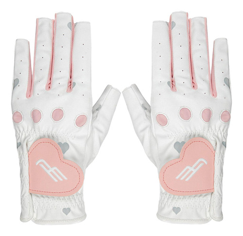 2 Guantes Antideslizantes Sin Dedos Para Mujer, Color Rosa,