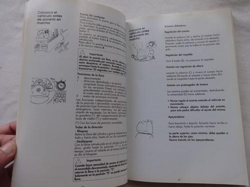 Manual Guantera Volkswagen Gol 1996 Vw Instruccion Catalogo (Usado)