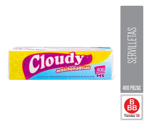 Servilletas De Papel Desechables Cloudy 400 Pzas