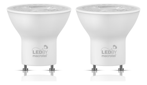 Pack 2 Ampolletas Led Gu10 5w Luz Fría