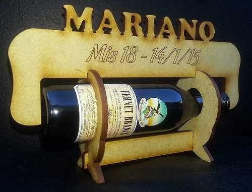 55 Porta Fernet 5cl. Souvenir Caja Porta Vino Fibrofacil
