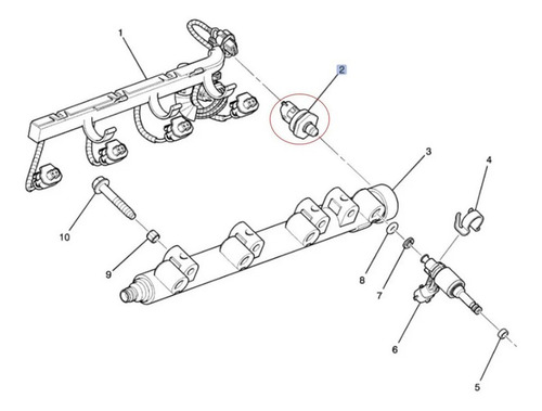 Sensor Presion Combustible Chevrolet Hhr 2.4 2006 A 2009