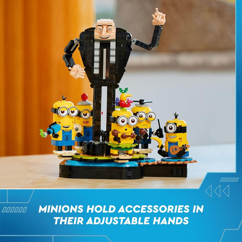Lego Despicable Me 4 Figura De Gru Y Minions Construida Con