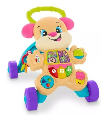 Fisher-Price Ríe y Aprende andadera para bebé Hermanita de Aprendizaje con actividades para bebés de 6 meses en adelante