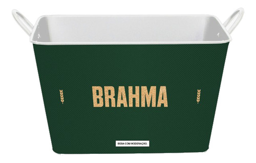 Balde Para Gelo - Brahma Licenciado - Palmeiras 8 Litros Cor Verde