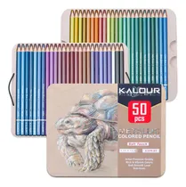 Comprar Lata 50 Lapices Kalour Premium Metallic. Lapices Metalicos