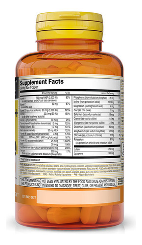 Mason Natural Vitrum 50+ Multivitamínico Sin Hierro