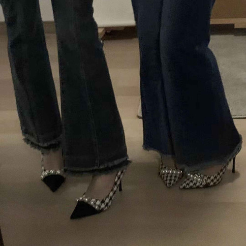 Zapatos De Tacón Alto Con Puntera Cerrada Y Tacón Alto Mujer
