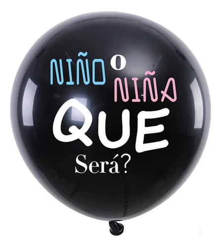 Globo Látex 45cm Revelación De Género Que Será Belina