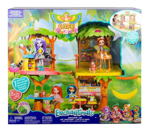 Enchantimals Set Café Tropical Cafetería Jungla Con Muñeca