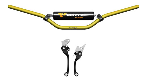 Manubrio X6 Dorado + Manija Azul Yamaha Yz250 01-07 Wirtz