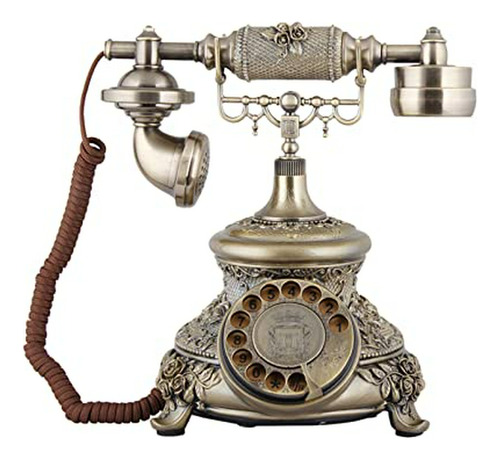 Teléfono Antiguo Vintage Con Dial Giratorio