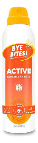 Repelente de Insectos en Aerosol Bye Bites Active Protección 6 Horas 15% DEET 170g