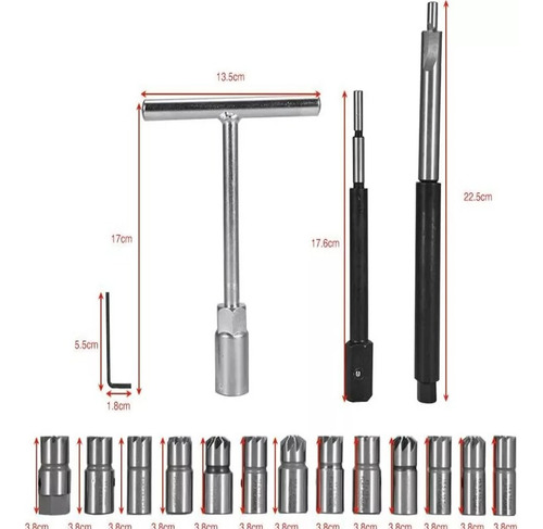 Inyectores Set Escariador Asientos De Diesel Universal 17pzs