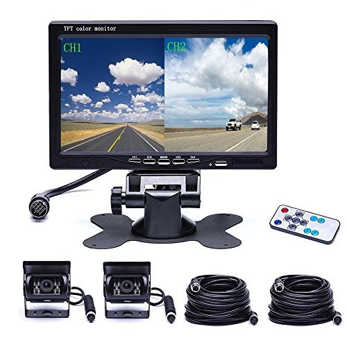 Camecho Vehicle Backup Camera 4 Split Monitor Front View Rea