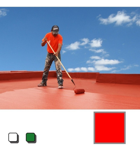 Pintura Membrana Liquida Petracrin Eco Roja 4 Kg Sin Interes