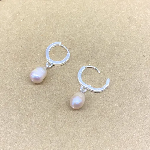 Aros de argollas con perlas hotsell