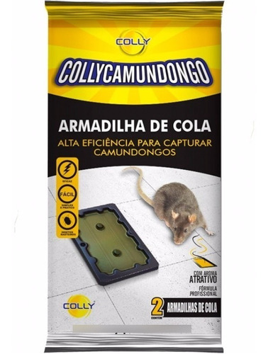 Ratoeira Adesiva Cola Rato Camundongo - Colly - Emb. 02 Unid