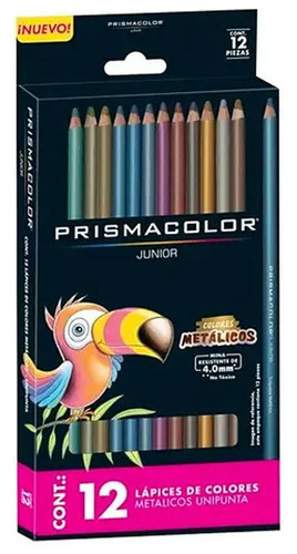 Prismacolor Junior 12 Lápices De Colores Metálicos