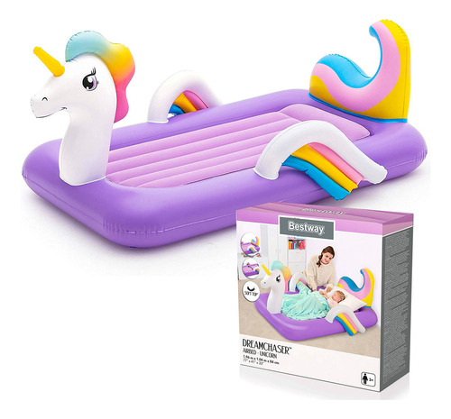 Colchón Inflable Bestway 1p Unicornio Niños P/camping El Rey