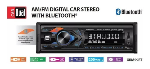 Radio Reproductor De Medios Digitales Dual Con Bluetooth Usb