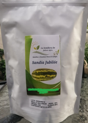 Semilla De Sandia Jubelee B. 1/2 Lb La Semillera De Jalisco