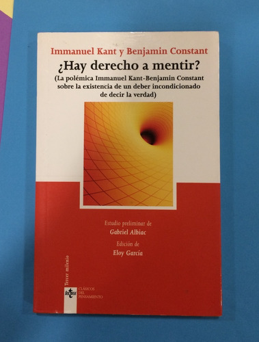 ¿ Hay Derecho A Mentir ? Immanuel Kant / Benjamin Constant