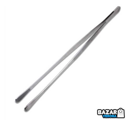 Imagen 1 de 3 de Pinza Emplatar Precisión Recta Punta Redonda Chef Acero