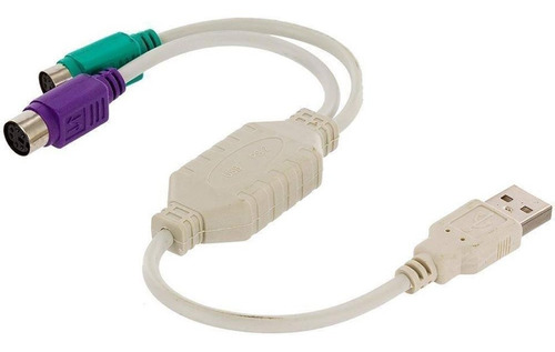 Cable Adaptador Convertidor Usb A Mouse Y Teclado Ps/2