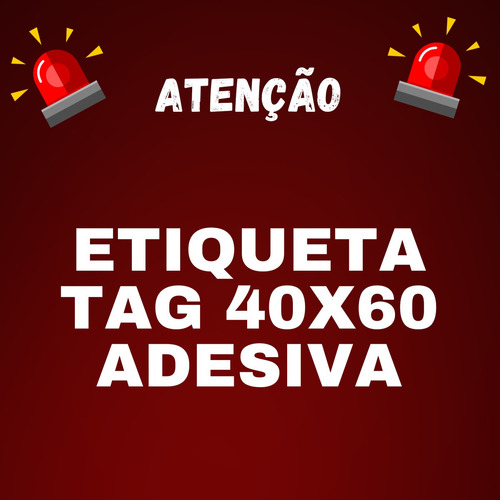 Etiqueta Tag 40x60 Adesiva 32 Metros 12 Rolos + 6 Ribbons