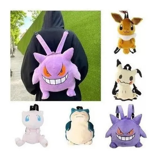 Mochila Mimikyu Snorlax Estilo Pok mon Japon s Gengar01
