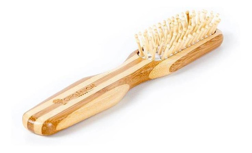 Escova De Bambu Para Cabelos Anti Frizz Retangular-orgânica
