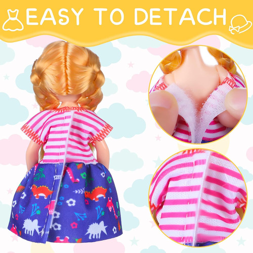 16 Piezas De Ropa De Muñeca Para Niña, Ropa De Muñeca De 6 P