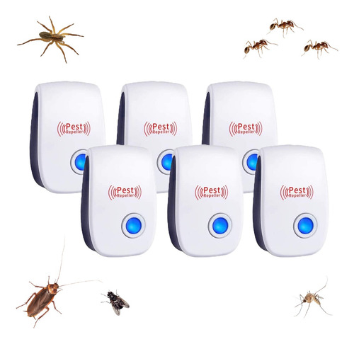 Kit De 6 Repelentes De Plaga Ultrasonicos Ahuyenta Mosquitos