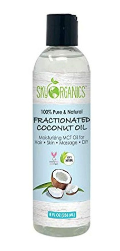 Aceite De Coco Fraccionado Por Sky Organics (8 Onzas)