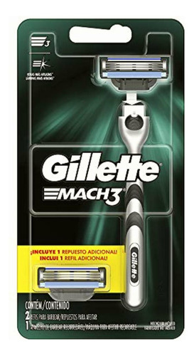 Gillette Mach3 1 Máquina Para Afeitar Recargable + 2