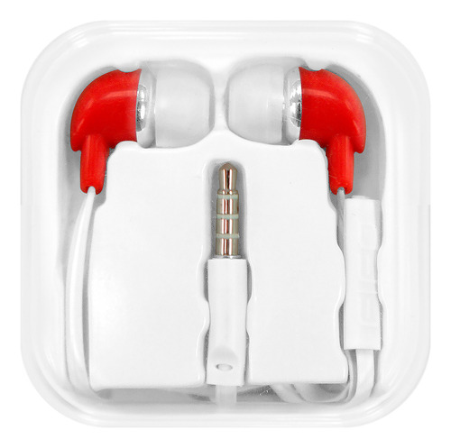 Auriculares Fifo 3,5mm Compatibilidad Universal Llamadas Color Rojo/blanco