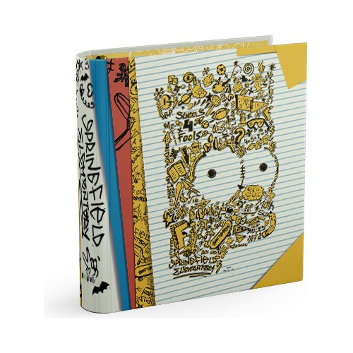 Carpeta Los Simpsons Escolar 3 Aros 3 X 40 Mooving Original