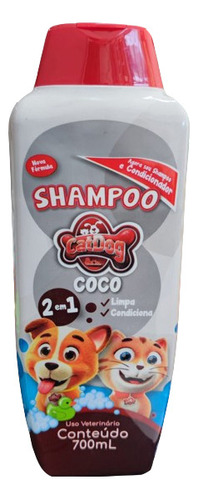 Shampoo 2 En 1 Coco Para Perros Y Gatos 700ml