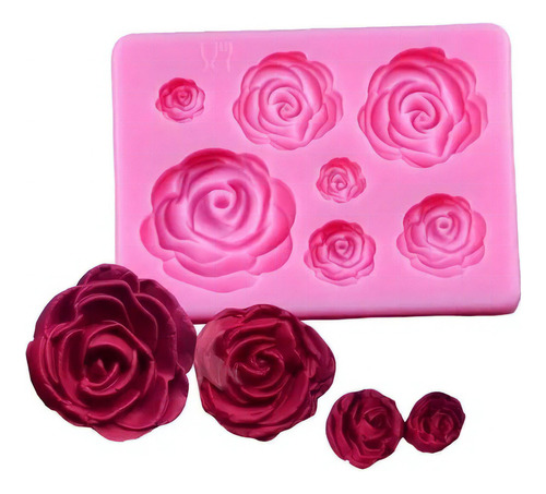  Pastelería CL Rosas Rosas fabricado en plástico color rosa x unidad