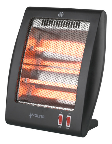Voltio Calefactores Cec2nvolt 2 niveles 800/400w  vuelcos calentamiento uniforme eficiencia energetica color negro