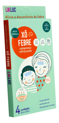 Likluc Xo Febre Compressas Refrescantes 4 Uni. Branco