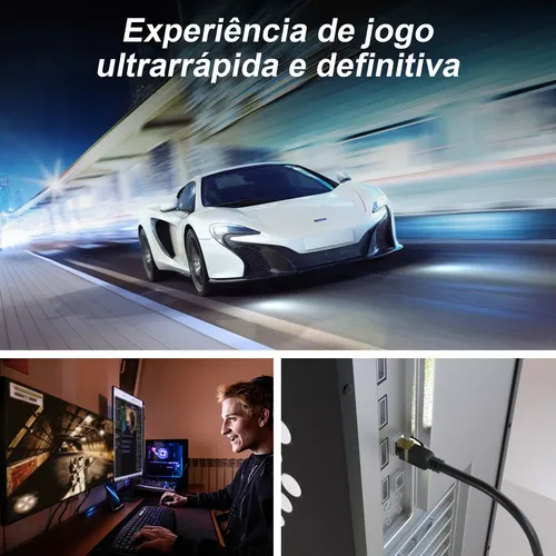 Cabo Ethernet Cat8 Cabo de Rede SSTP Blindado 20m Preto RJ45 Alta Performance 40Gbps 2000Mhz Alta Velocidade para Roteador PC Gamer: imagem 6